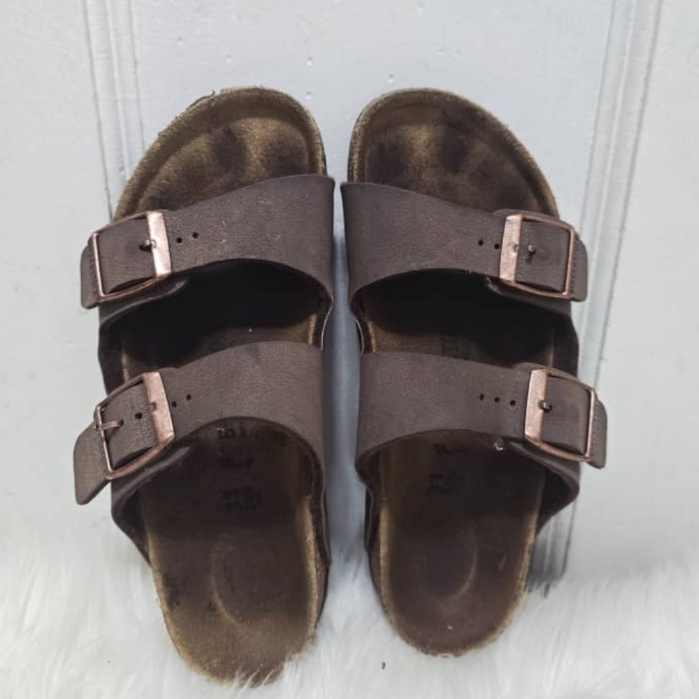 Birkenstock Arizona Shoes Kids Size EU 31 C13 Leather Two Strap Cork Footbed San